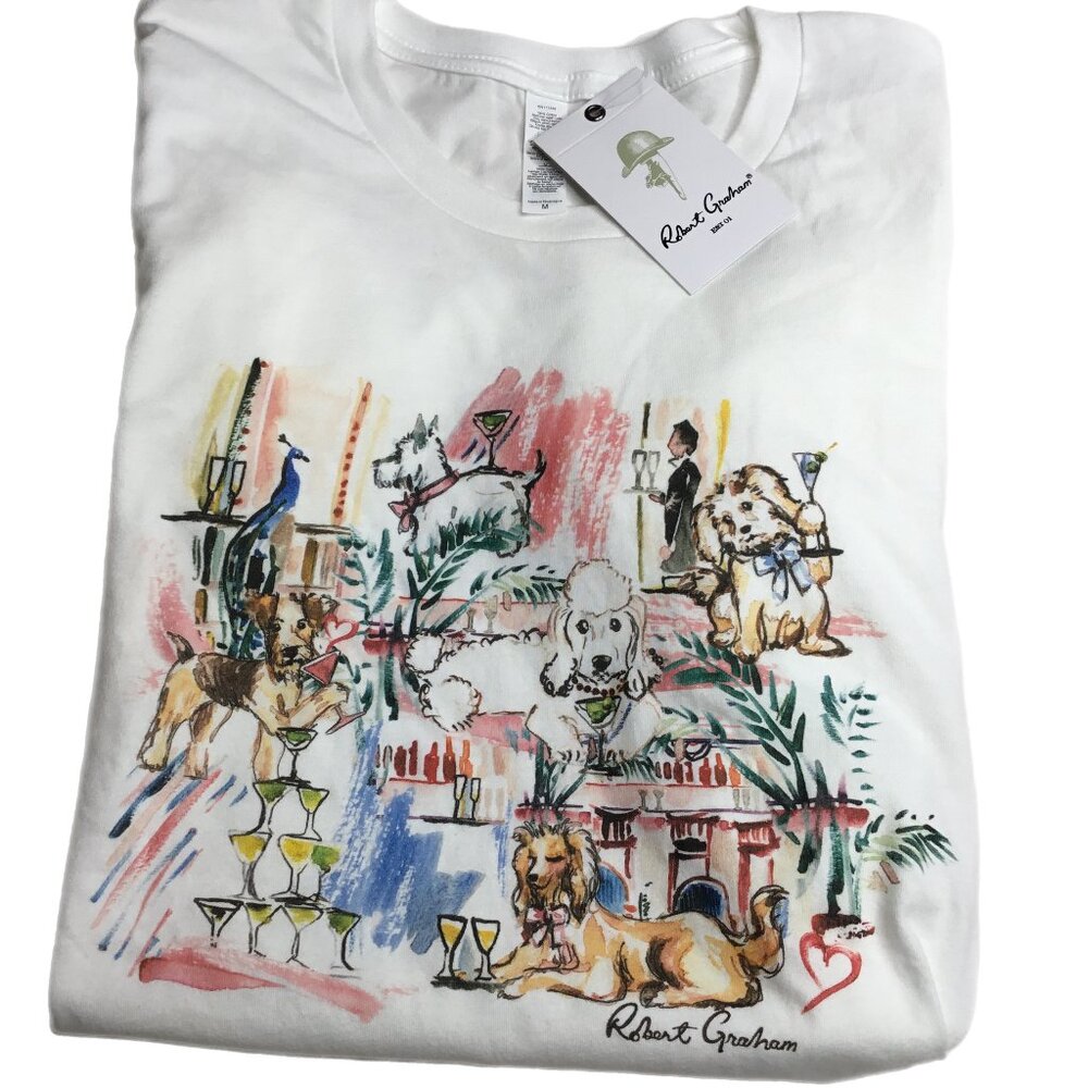 "Poodle" knit cotton tshirt By Robert Graham